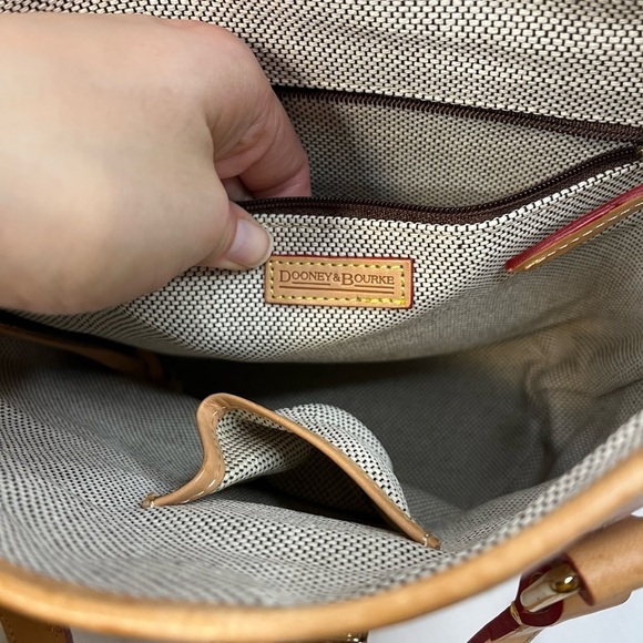 Dooney & Bourke Pink Classic Signature Monogram North South Bucket Bag - Picture 9 of 14